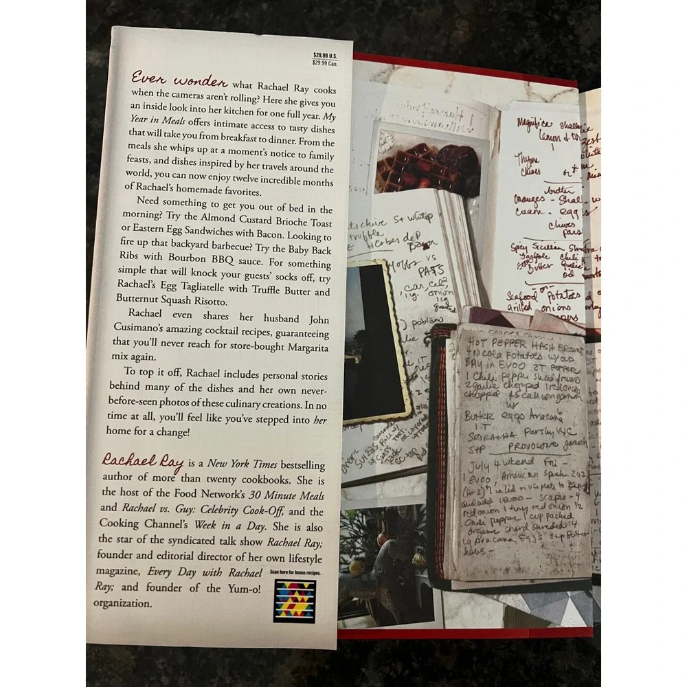 Rachael Ray My‎ Year in Meals & Cocktails Cookbook Hardcover Recipes 2012